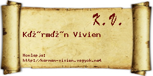 Kármán Vivien névjegykártya