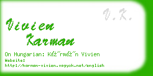 vivien karman business card